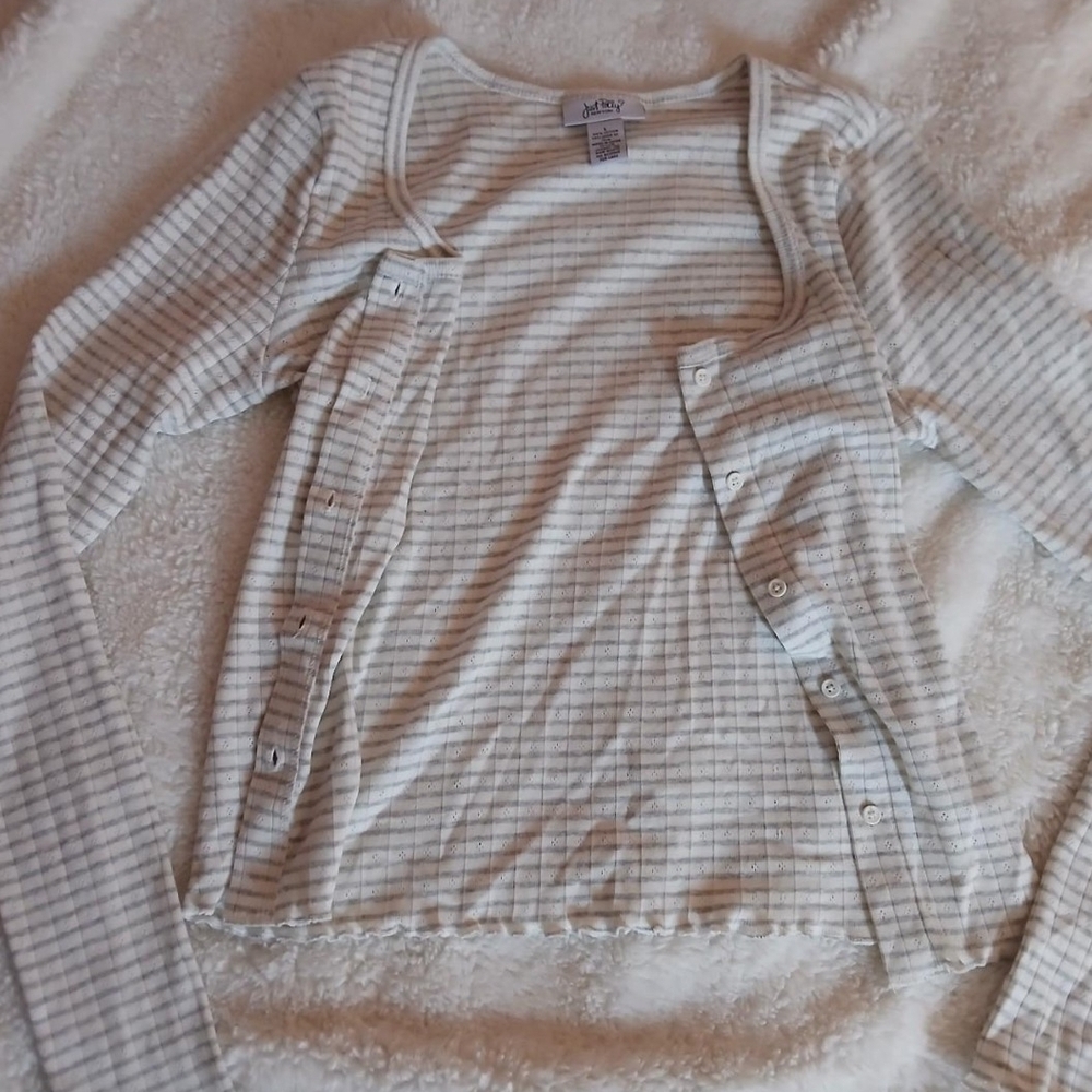 Womens Striped Cardigan